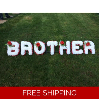BROTHER Funeral Flowers – Artificial Letter Tribute